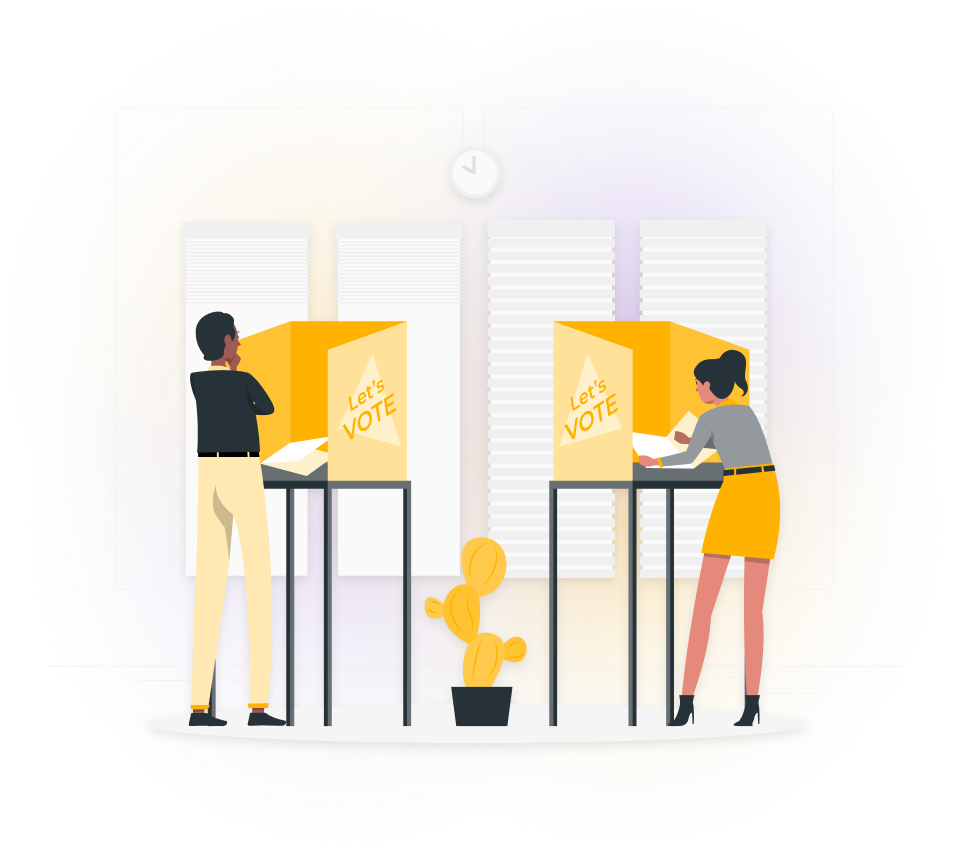 Ilustrasi voting digital